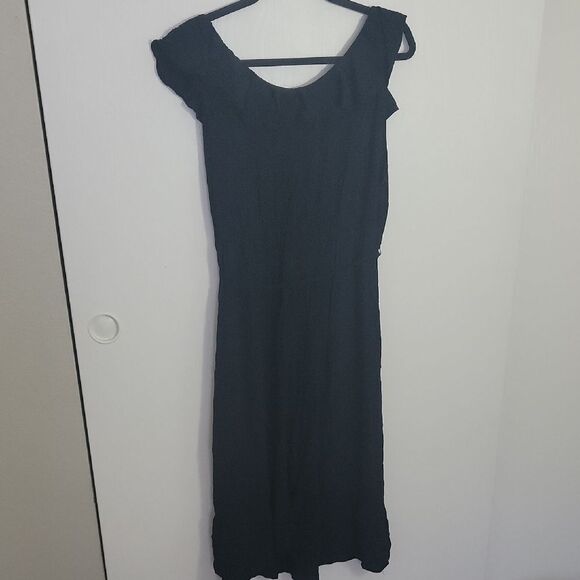 Chic Black Ruffle Maternity Dress - Picture 5 of 5